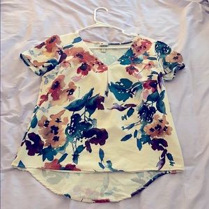 A new day white floral dress shirt